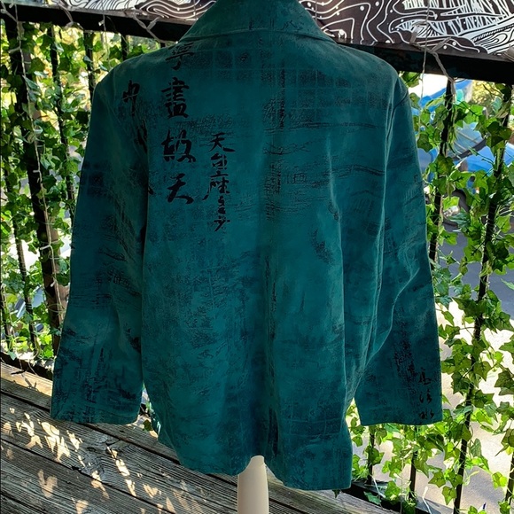 Chico’s leather lined button up - Picture 2 of 4